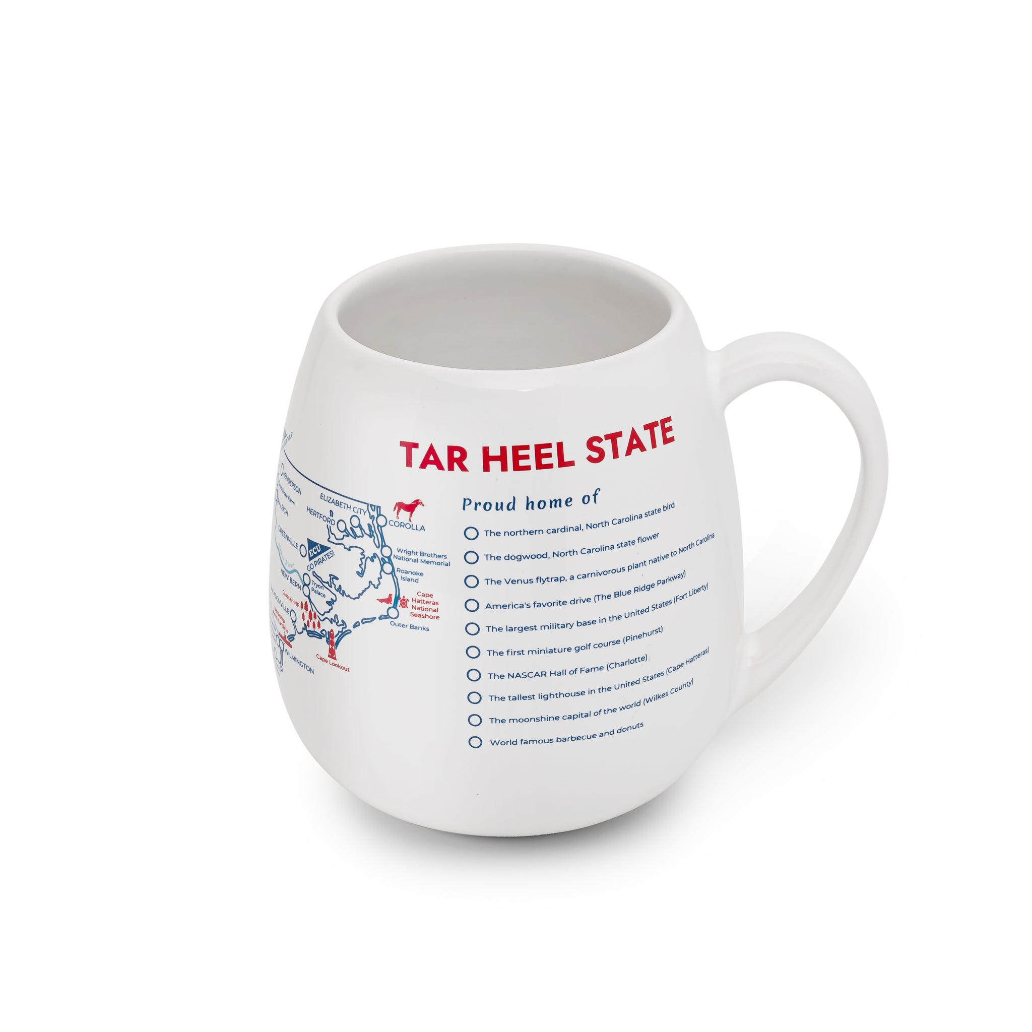 Trouvaille Global North Carolina Map mug à colorier