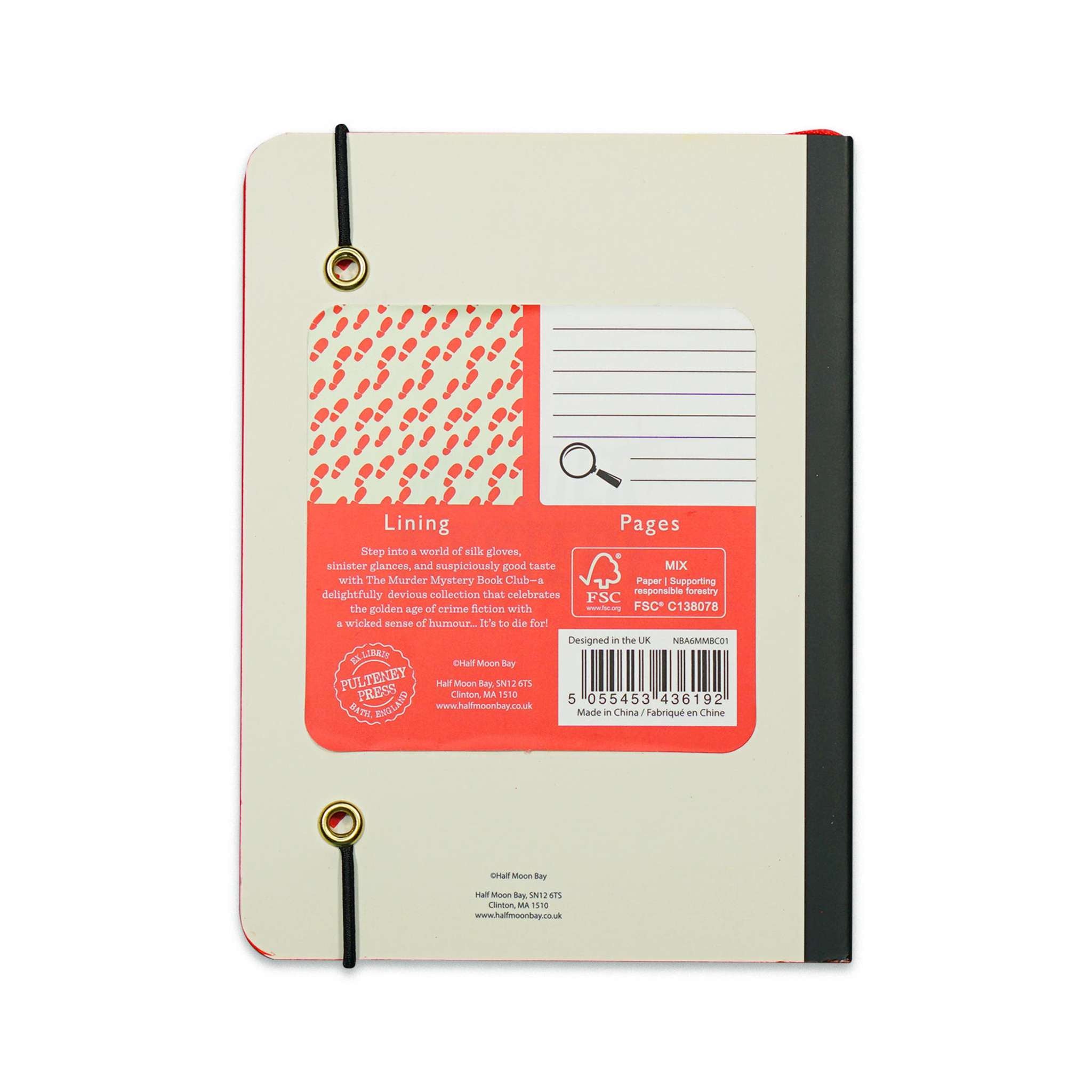 HMB Murder Mystery carnet A6 souple rouge 14,5 cm
