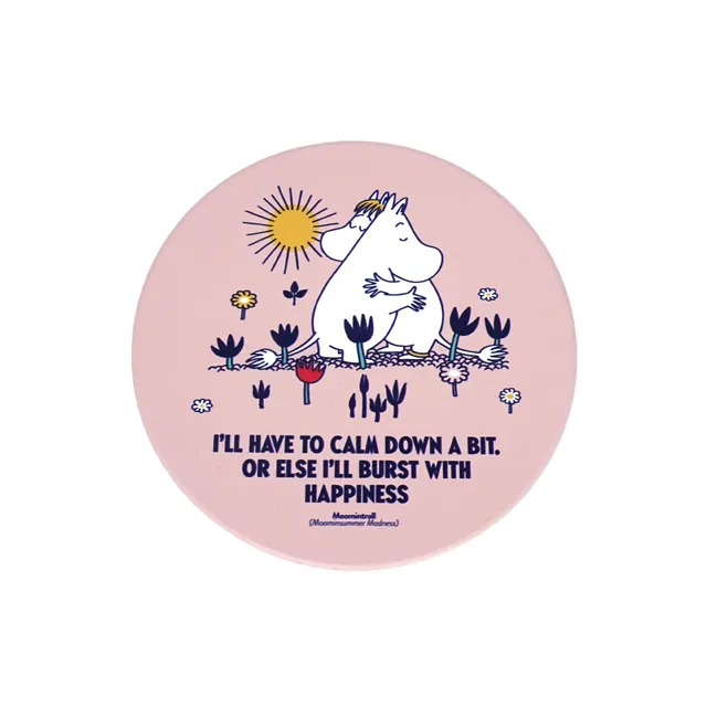 Moomin Hug sous-verre céramique rose 10 cm