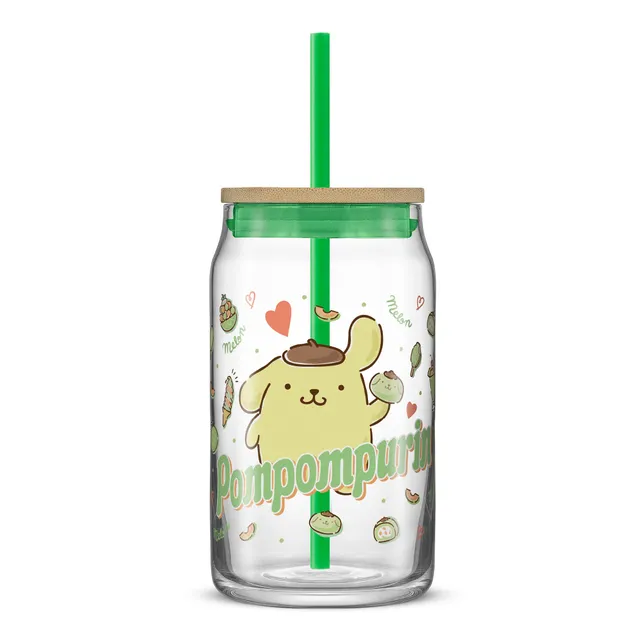 JoyJolt Hello Kitty Pompompurin gobelet 47 cl paille bambou