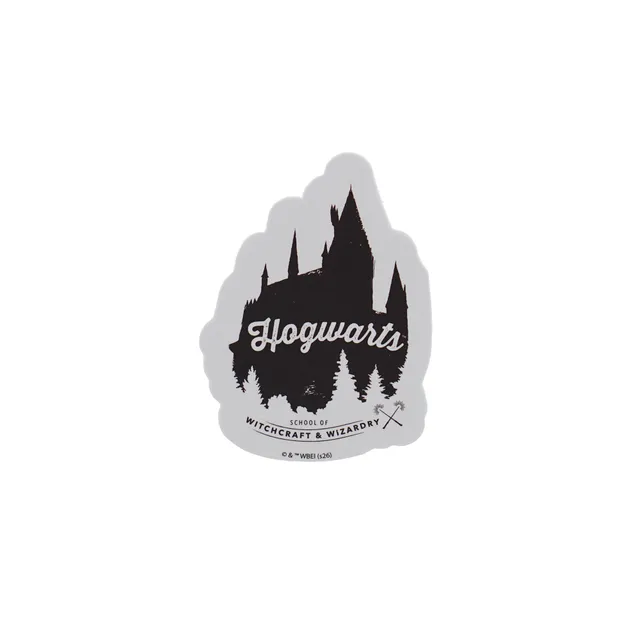 Harry Potter Hogwarts sticker vinyle château blanc 7,5cm