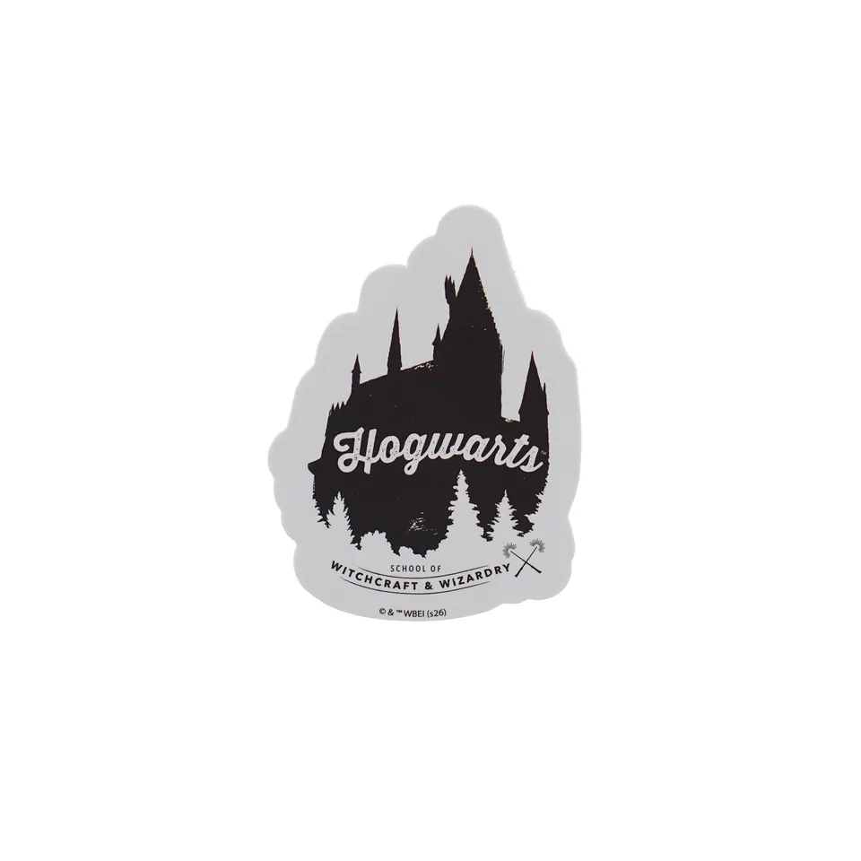 Harry Potter Hogwarts sticker vinyle château blanc 7,5cm