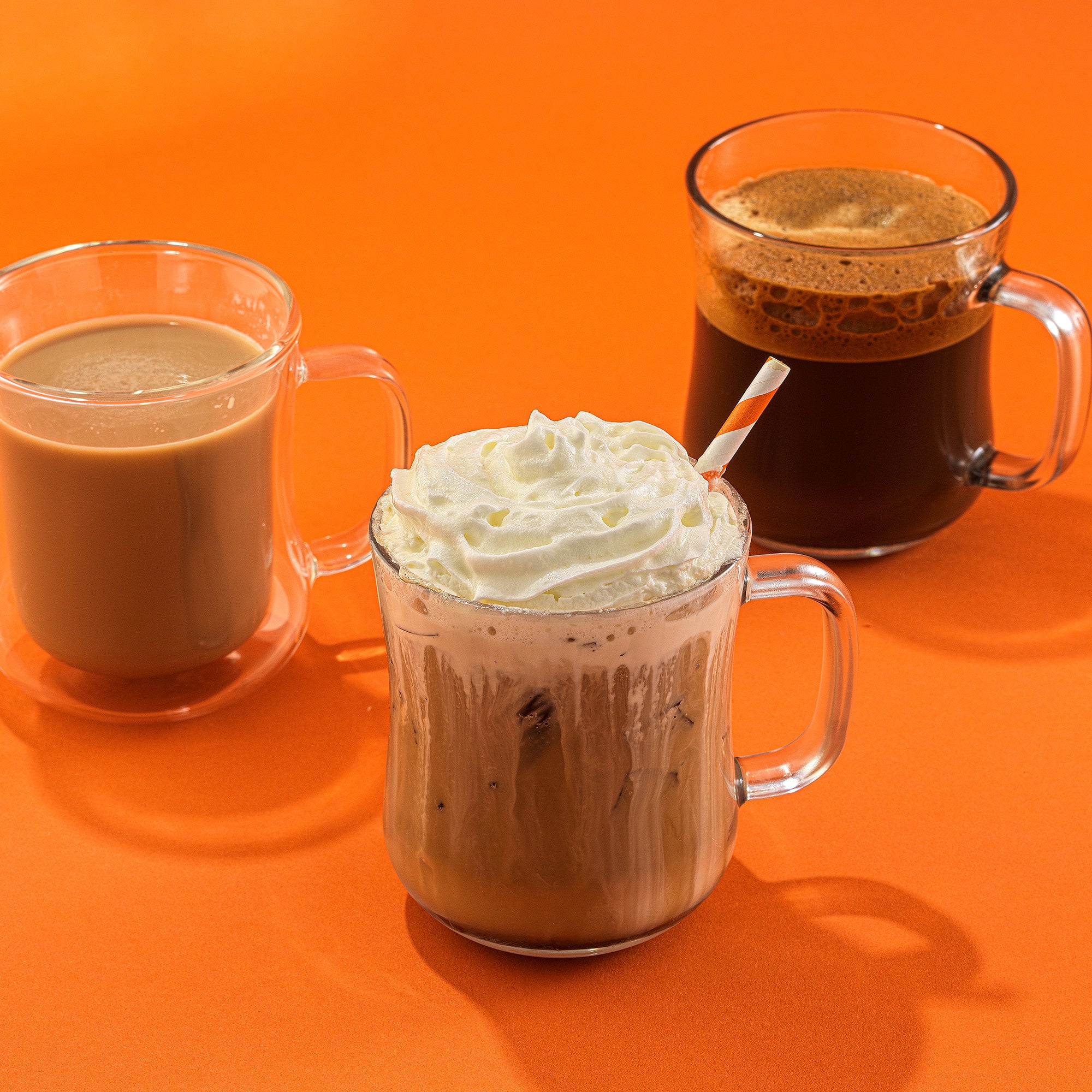 JoyJolt Diner Mug Verre Café 46 cl Lot de 6