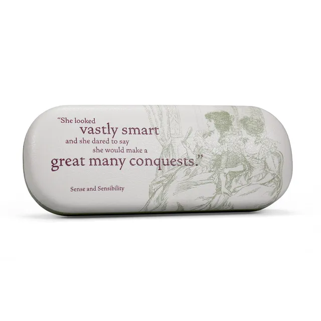 Jane Austen Sense & Sensibility étui lunettes rigide blanc