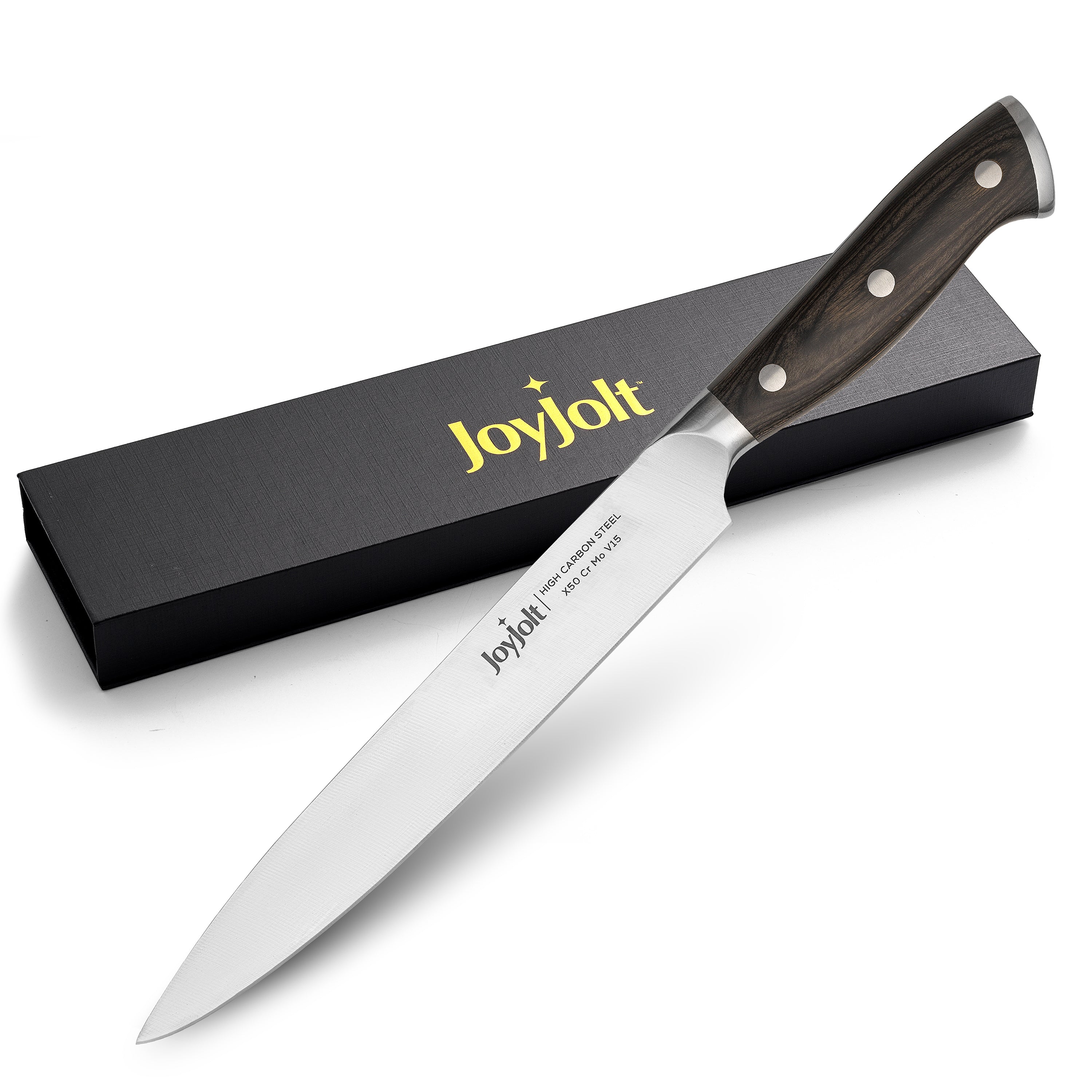 JoyJolt couteau à trancher 8 pouces acier carbone 20 cm