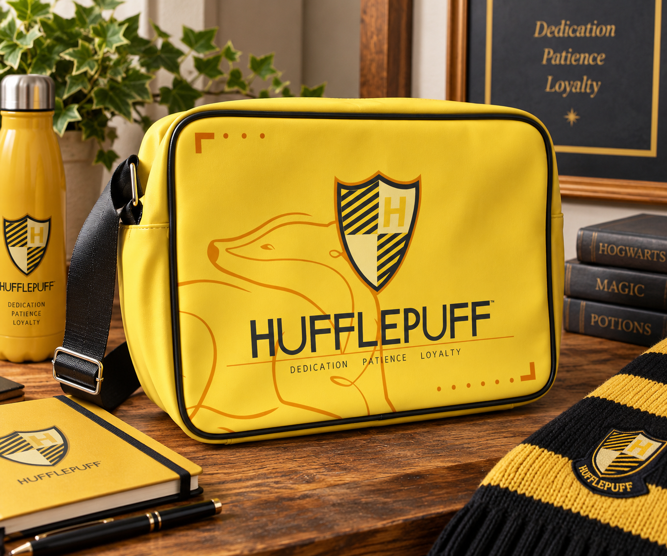 Harry Potter Back to Hogwarts Hufflepuff sac jaune
