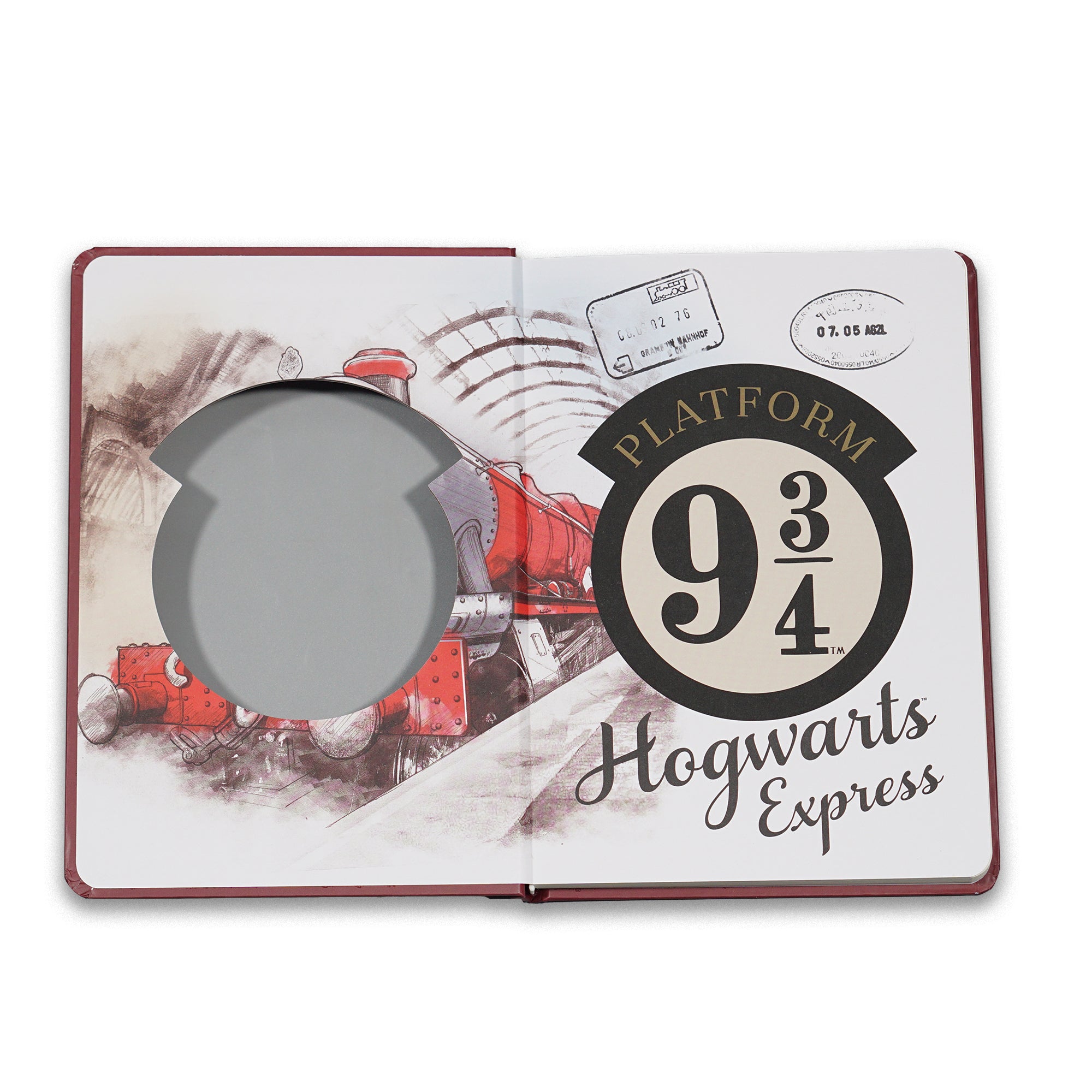 Harry Potter Platform 9 3/4 carnet A5 Diecut Reveal rouge