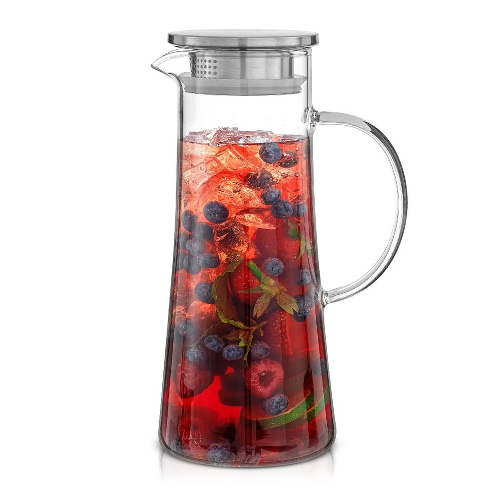 JoyJolt Breeze pichet verre 136 cl inox filtrant