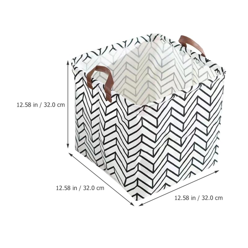 Alipis panier à linge pliable coton lin cube 32 cm