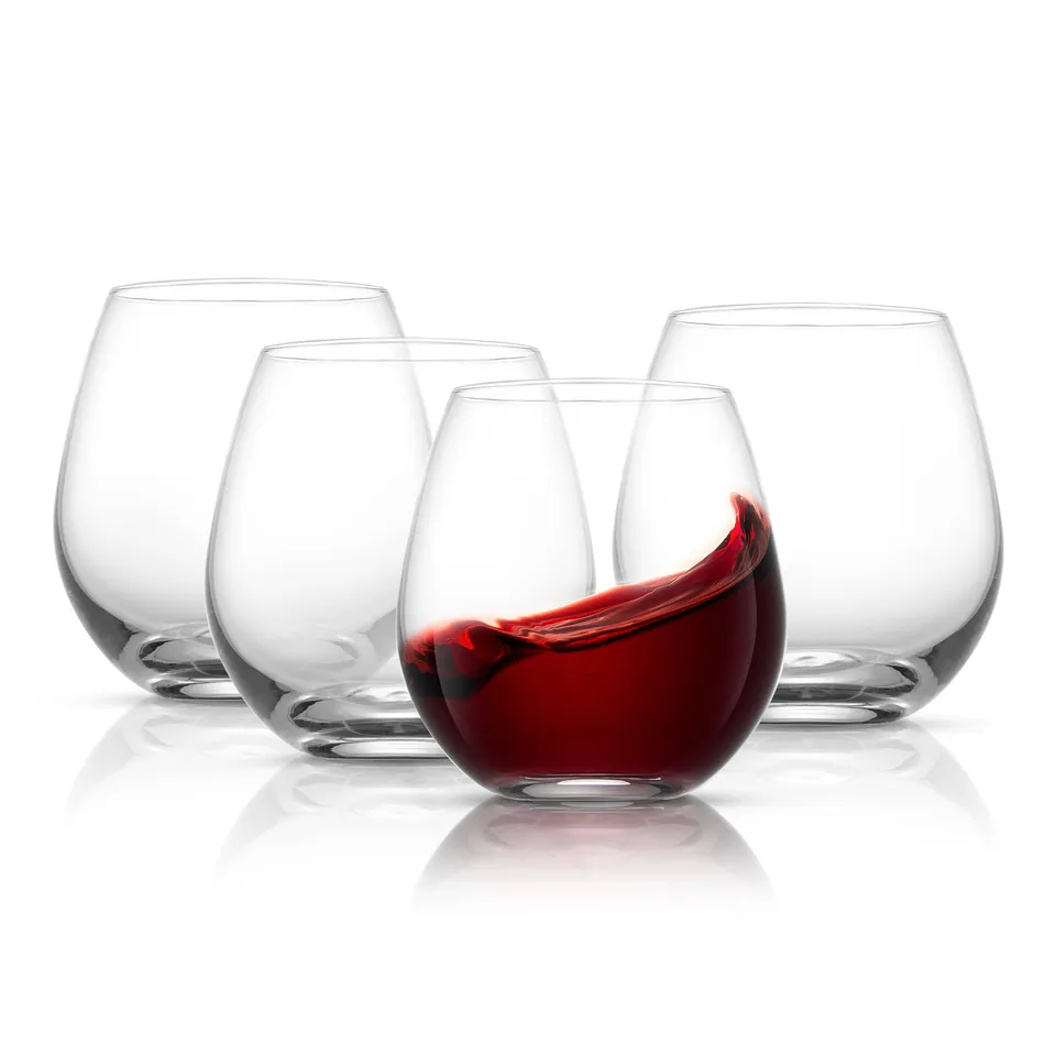 JoyJolt Spirits verres à vin sans pied 14,5 oz x4