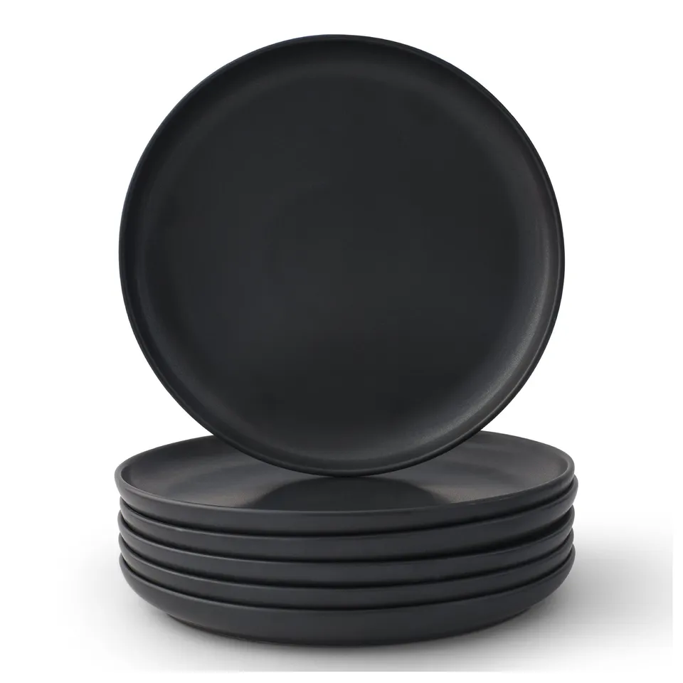 JoyJolt Mesa assiettes plates lot de 6 grès mat 26,7 cm