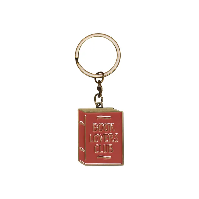 Pulteney Press Book Lovers porte-clés métal rouge émail