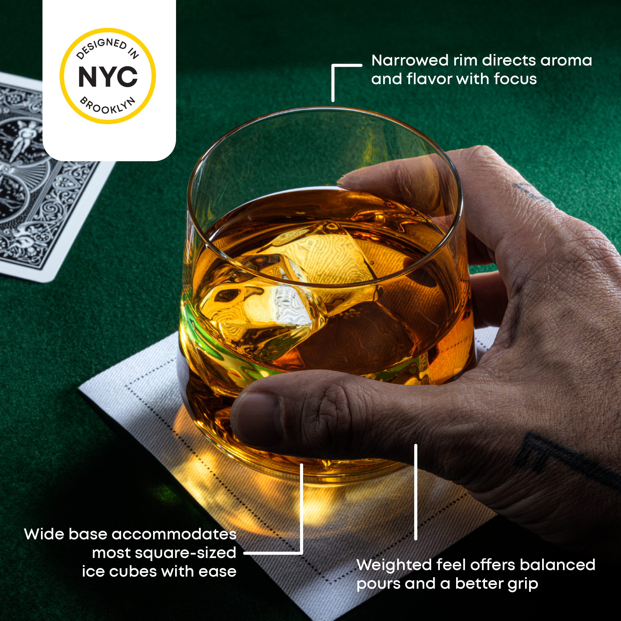 JoyJolt Sidney set 8 verres à whisky cristal