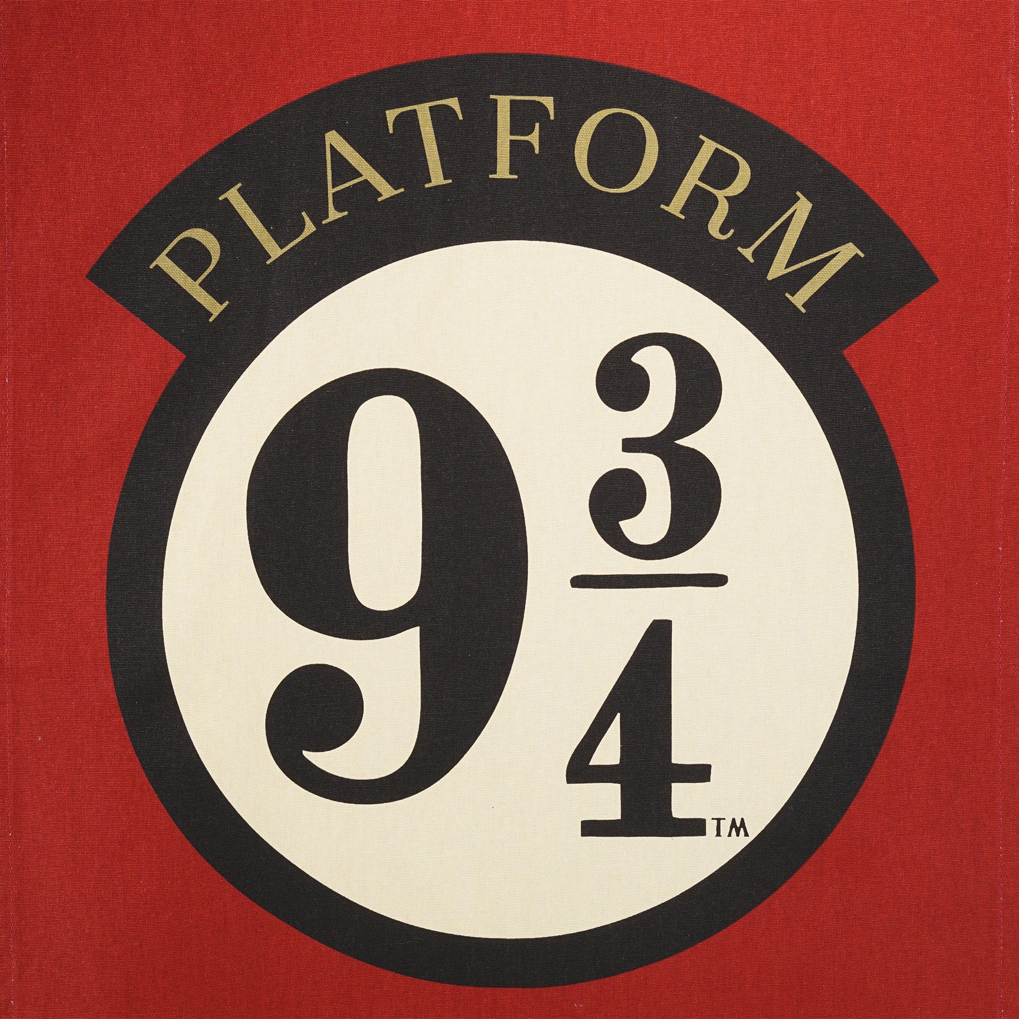 Harry Potter Voie 9 3/4 torchon coton recyclé rouge