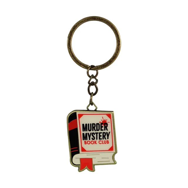 HMB Murder Mystery Book Club porte-clés métal rouge