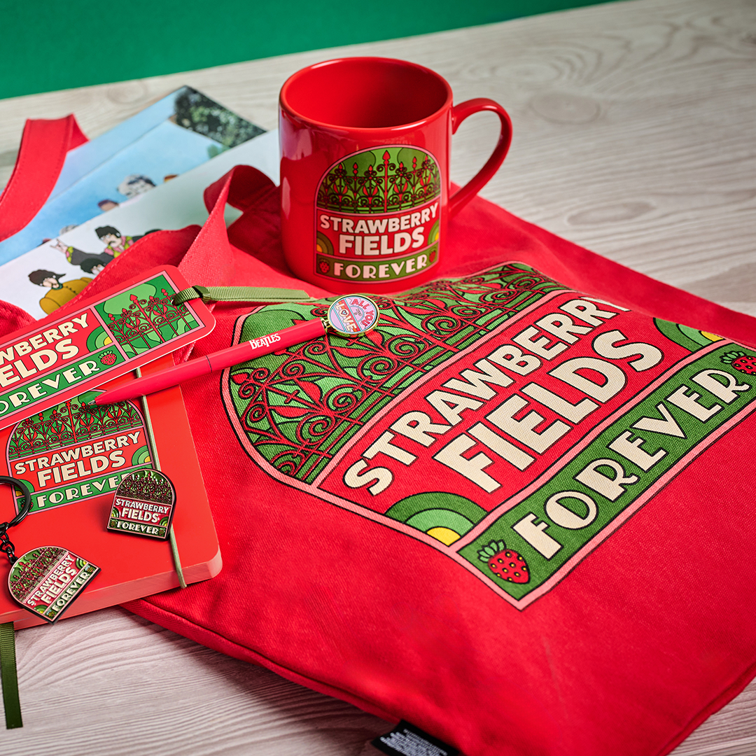 HMB Beatles Strawberry Fields SHPRBTS06 tote bag rouge