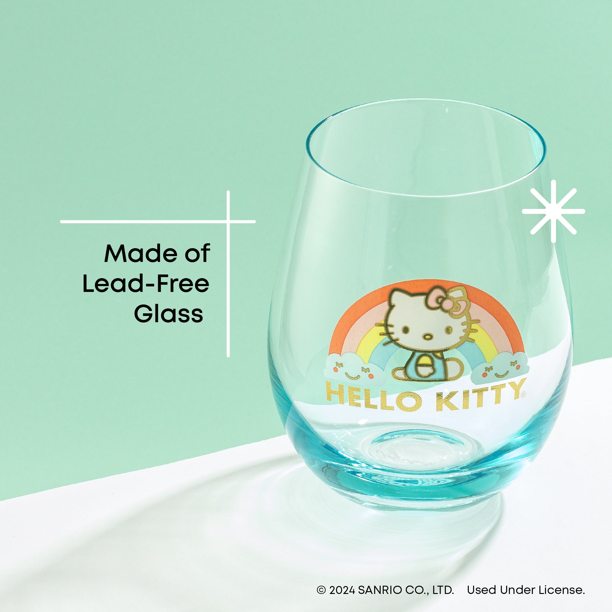 Hello Kitty Sweet Rainbow verres lot 4 56 cl couleurs
