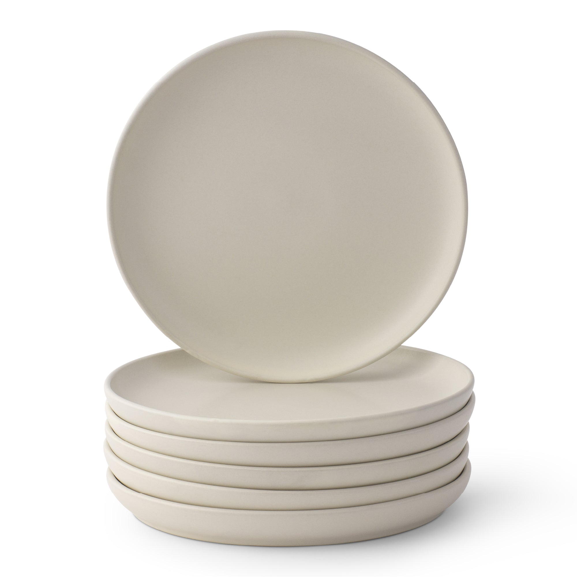 JoyJolt Mesa assiettes dessert grès noir mat 6 pièces 20 cm