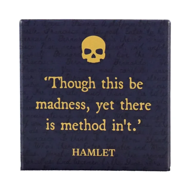 Shakespeare Hamlet dessous de verre céramique bleue