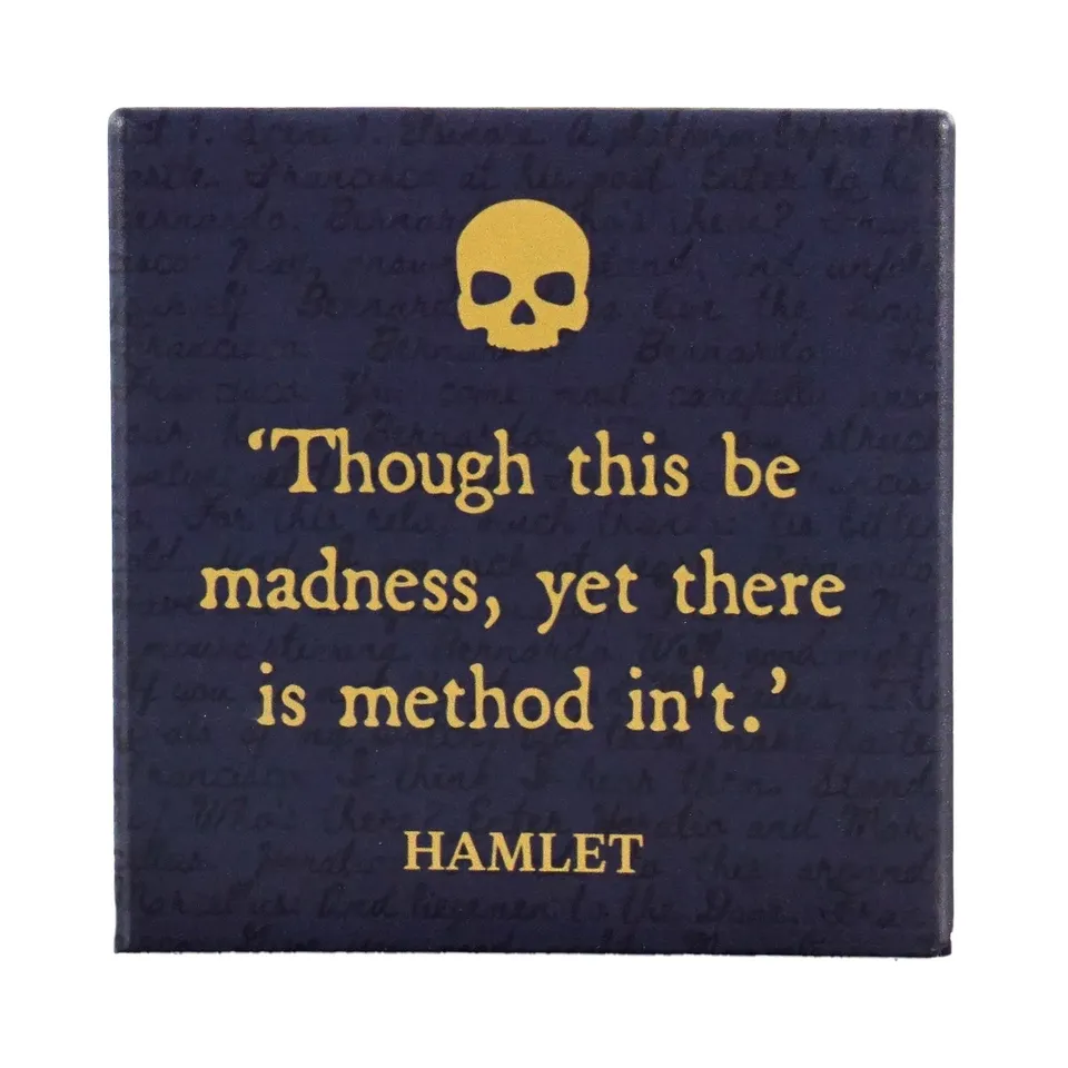 Shakespeare Hamlet dessous de verre céramique bleue