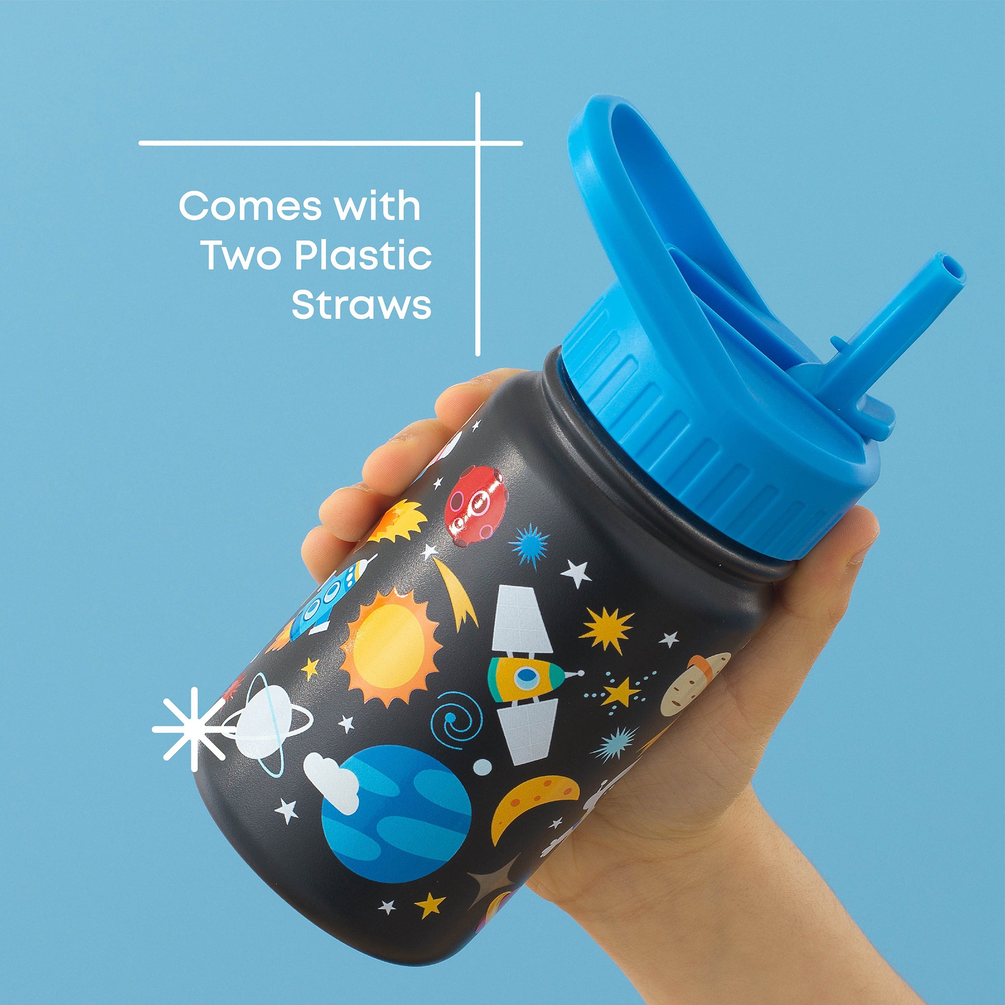 JoyJolt gourde enfant inox 35 cl paille isotherme