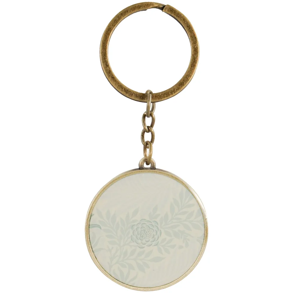 HMB Morris Larkspur porte-clés métal blanc 3,8 cm