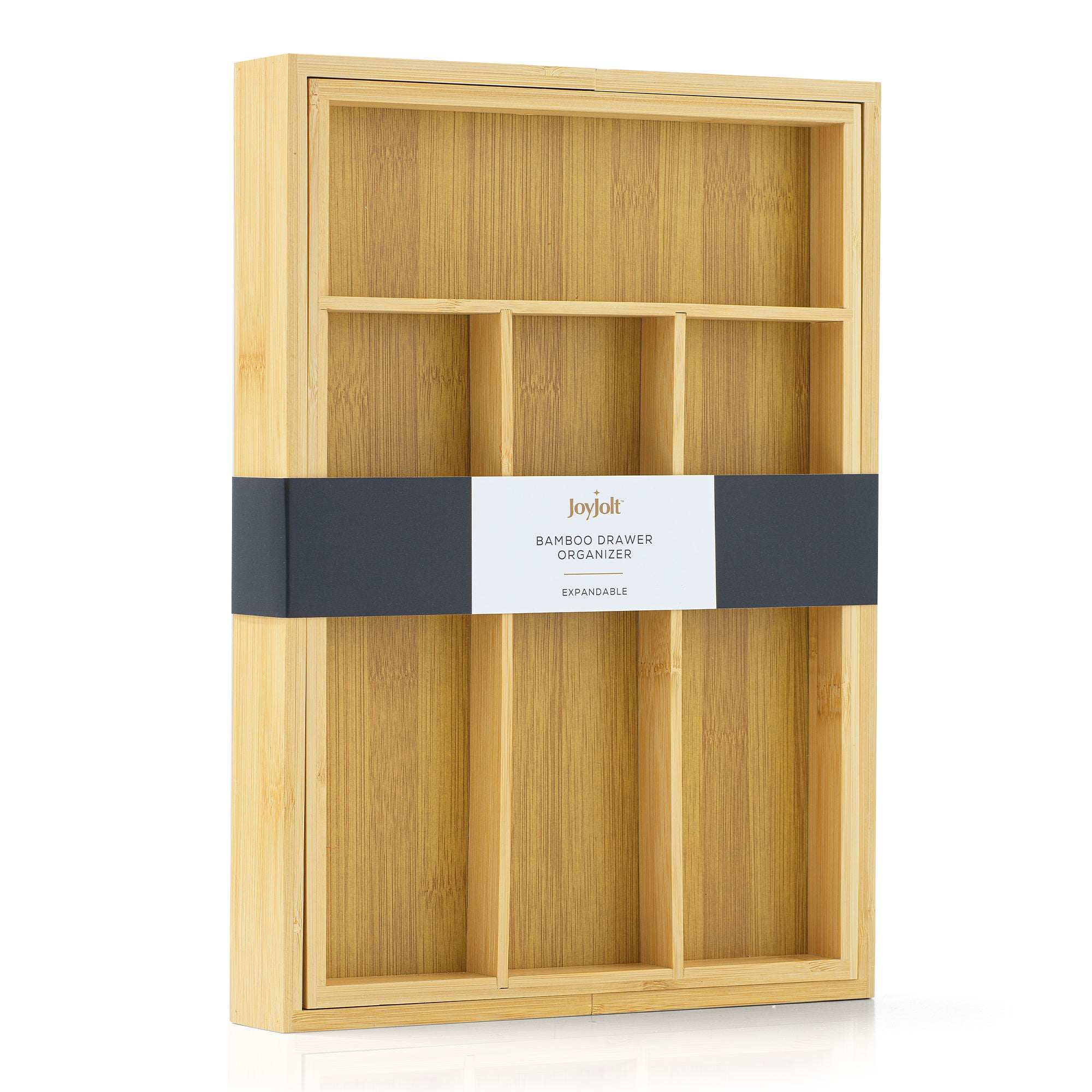 JoyJolt Expandable Bamboo organiseur tiroir bambou naturel extensible