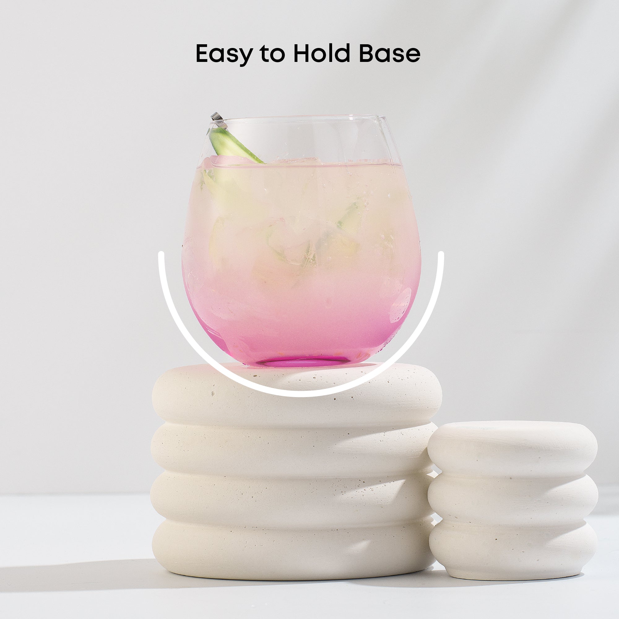 JoyJolt Hue verre à vin sans pied lot de 6 couleur 44 cl