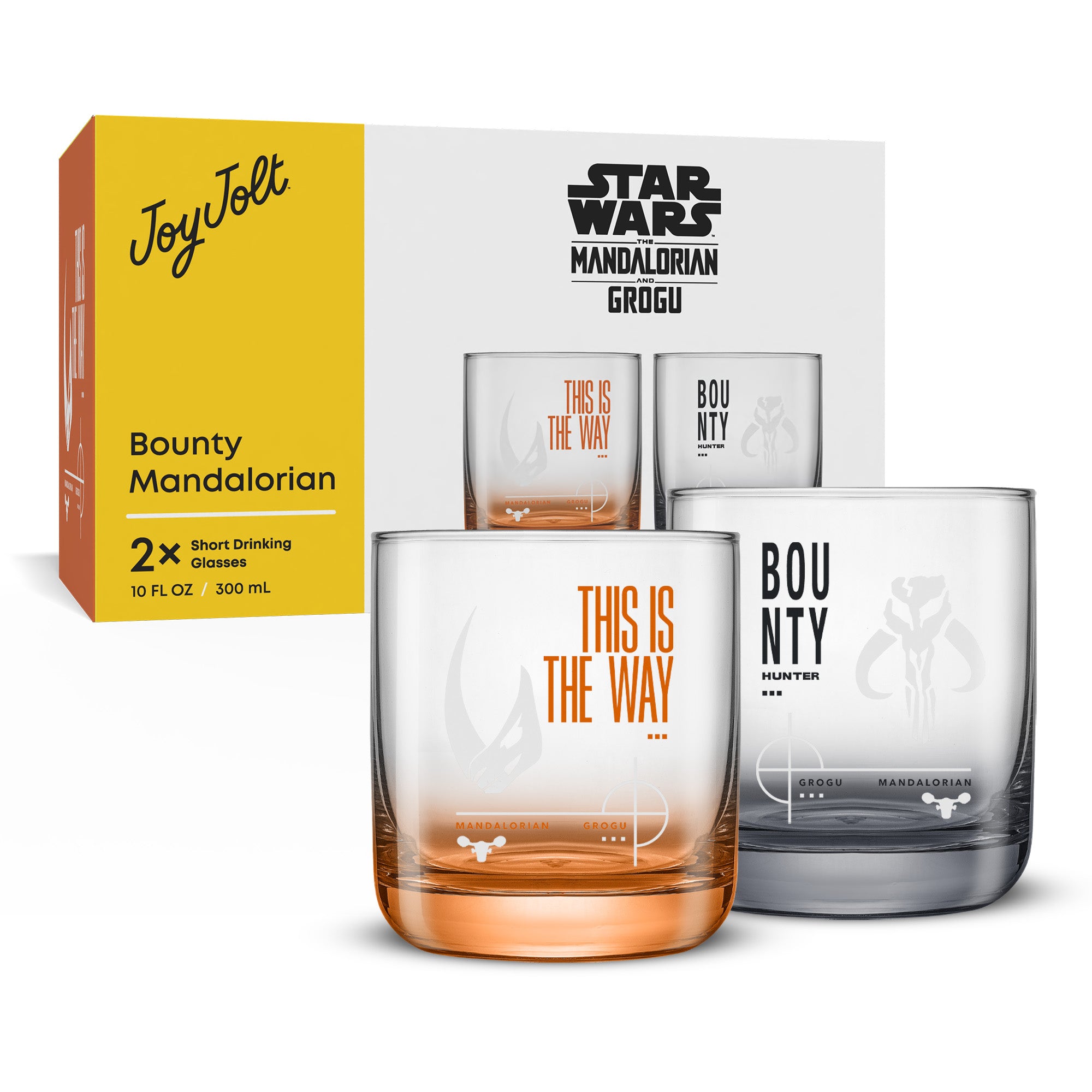 JoyJolt Star Wars Mandalorian verres courts lot de 2 30 cl