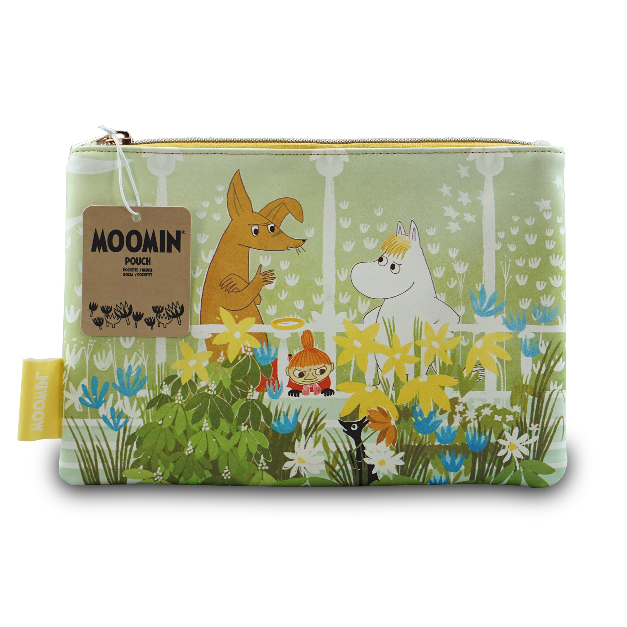 Moomin Balcony trousse PU verte 16x24 similicuir