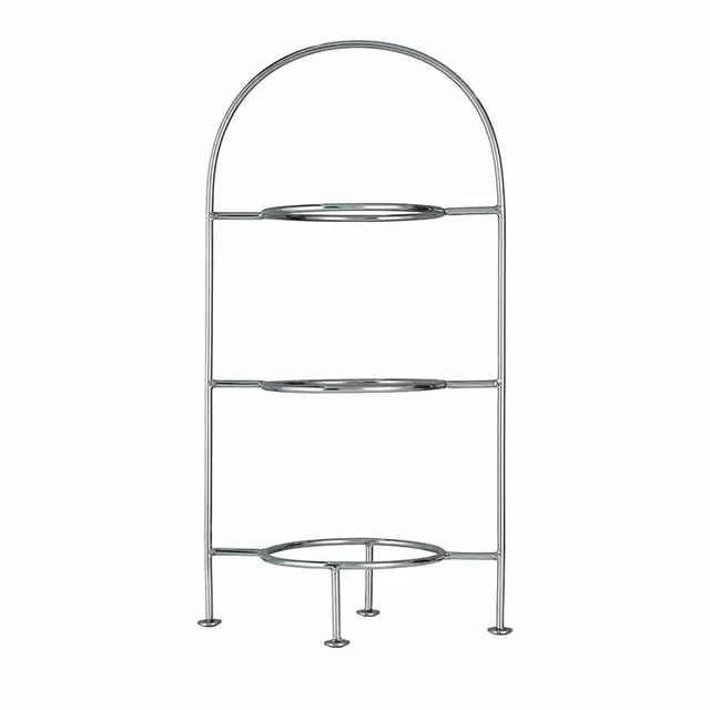 Artis présentoir à gâteaux 3 étages chrome 27,5 cm