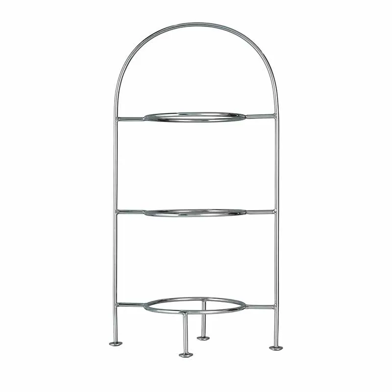 Artis présentoir à gâteaux 3 étages chrome 27,5 cm