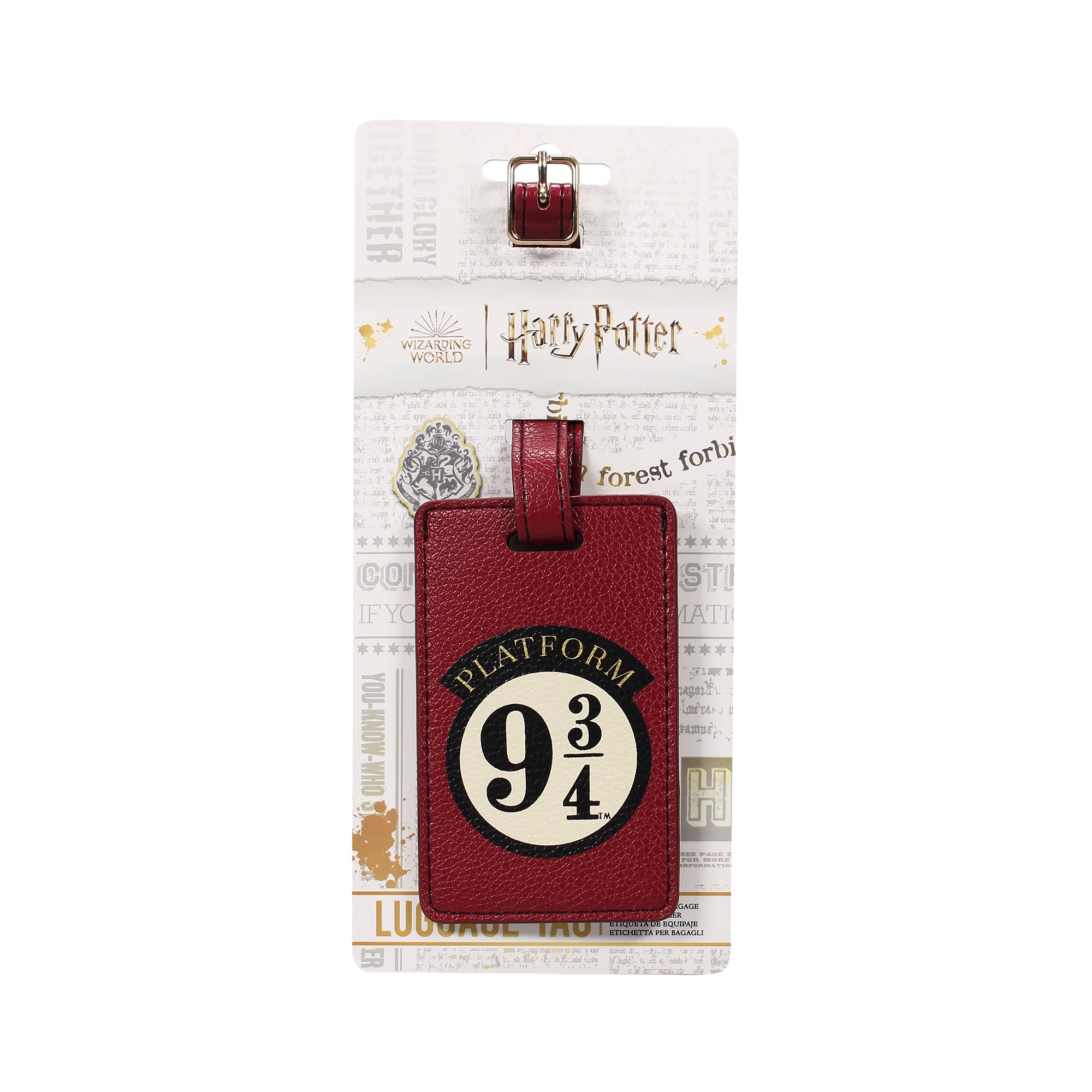 Harry Potter Voie 9 3/4 étiquette bagage rouge