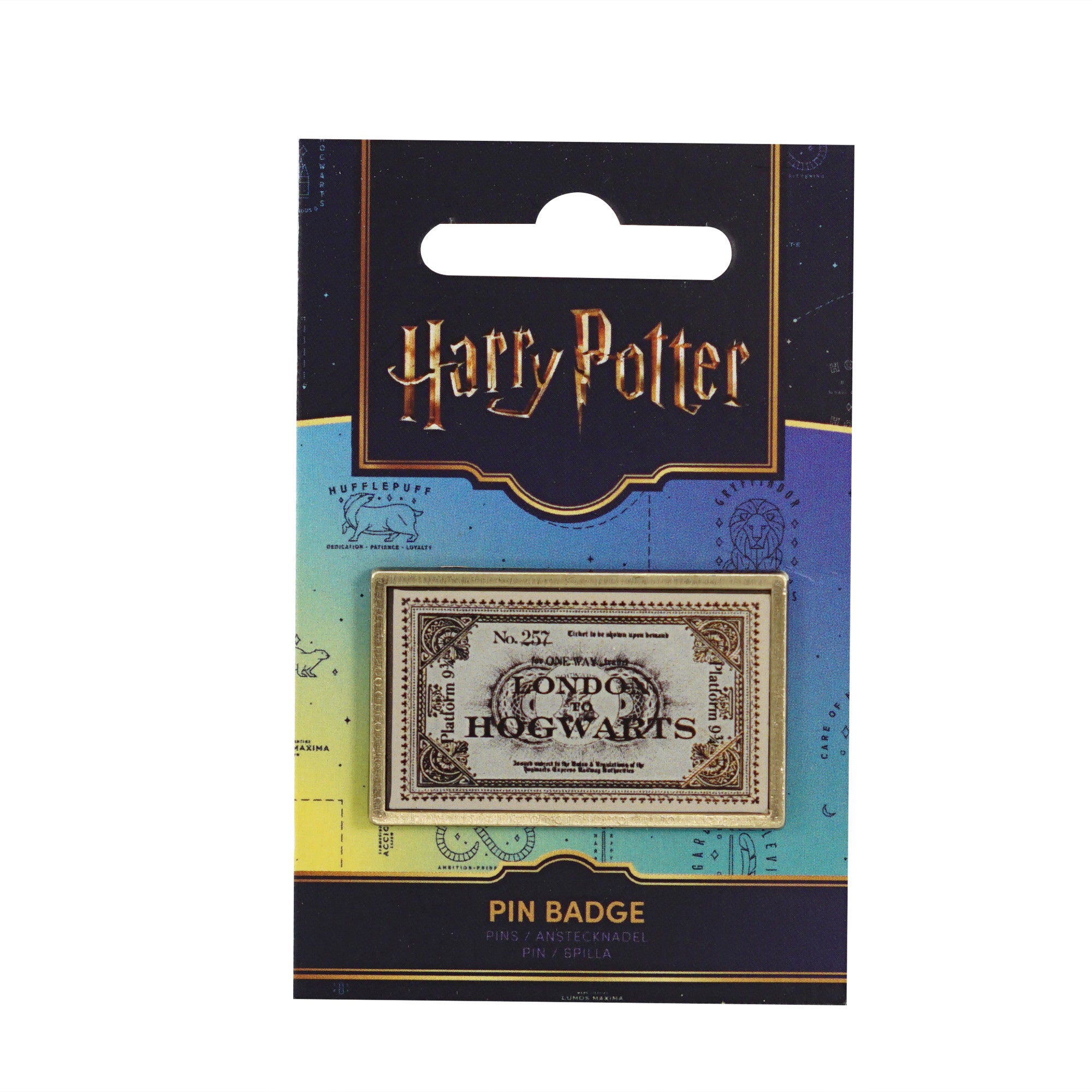 Harry Potter London Hogwarts pin's ticket crème