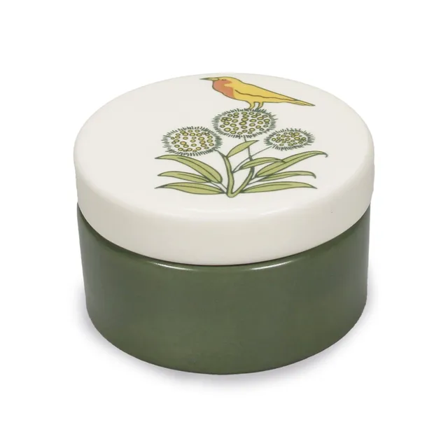Arts & Crafts Society Voysey Apothecary's Garden boîte bijoux 6 cm céramique