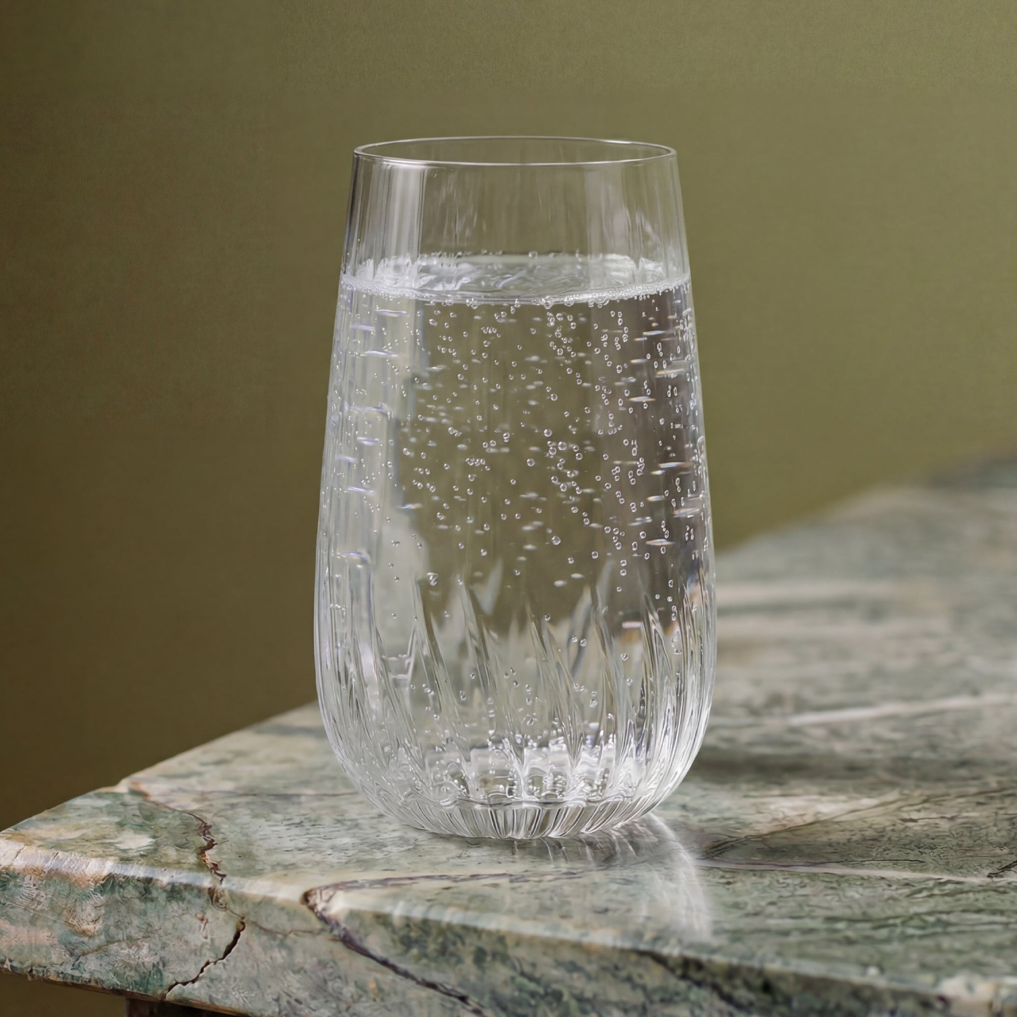 JoyJolt Flow Optic Swirl verres highball 4 x 56 cl striés