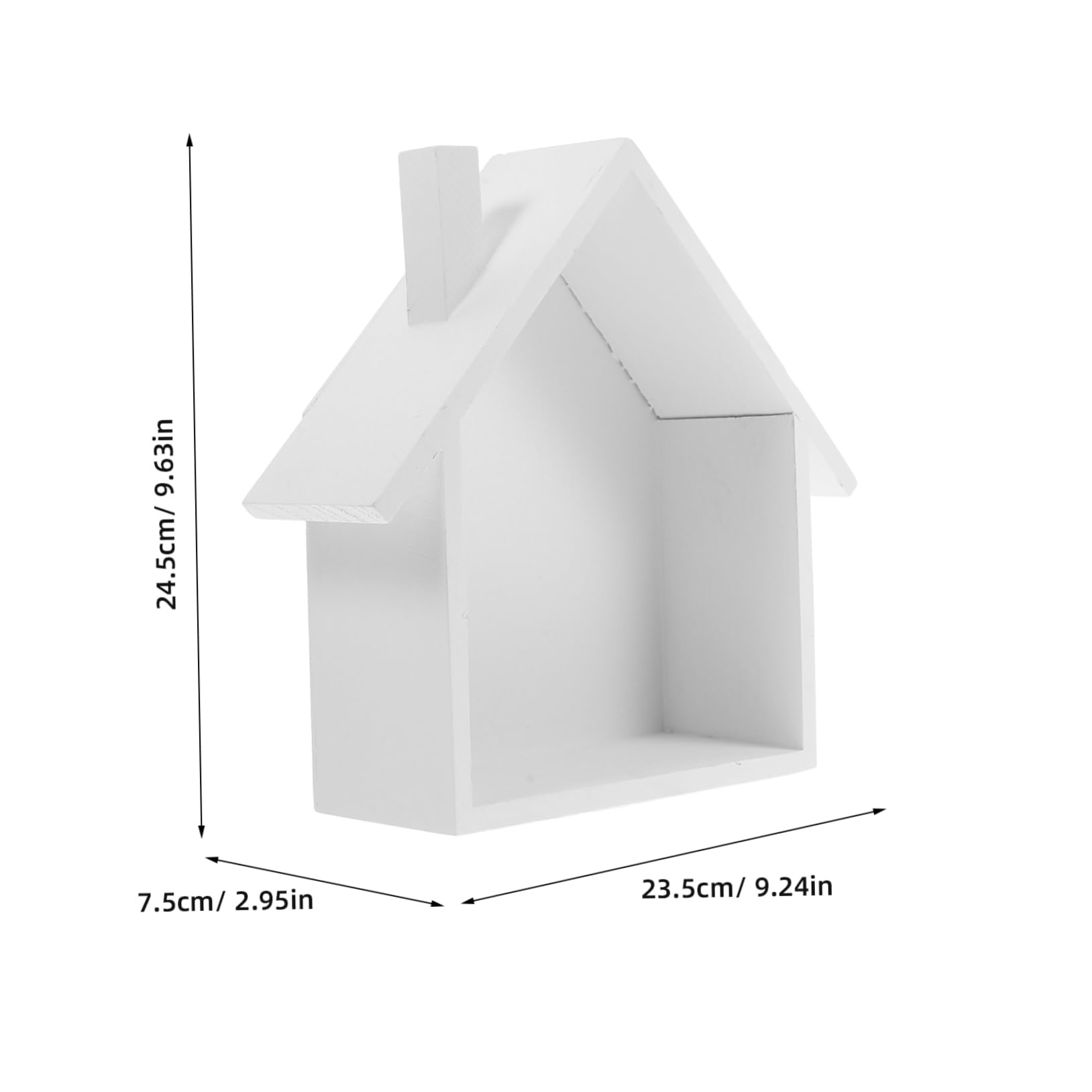 Alipis étagère murale maison bois blanche