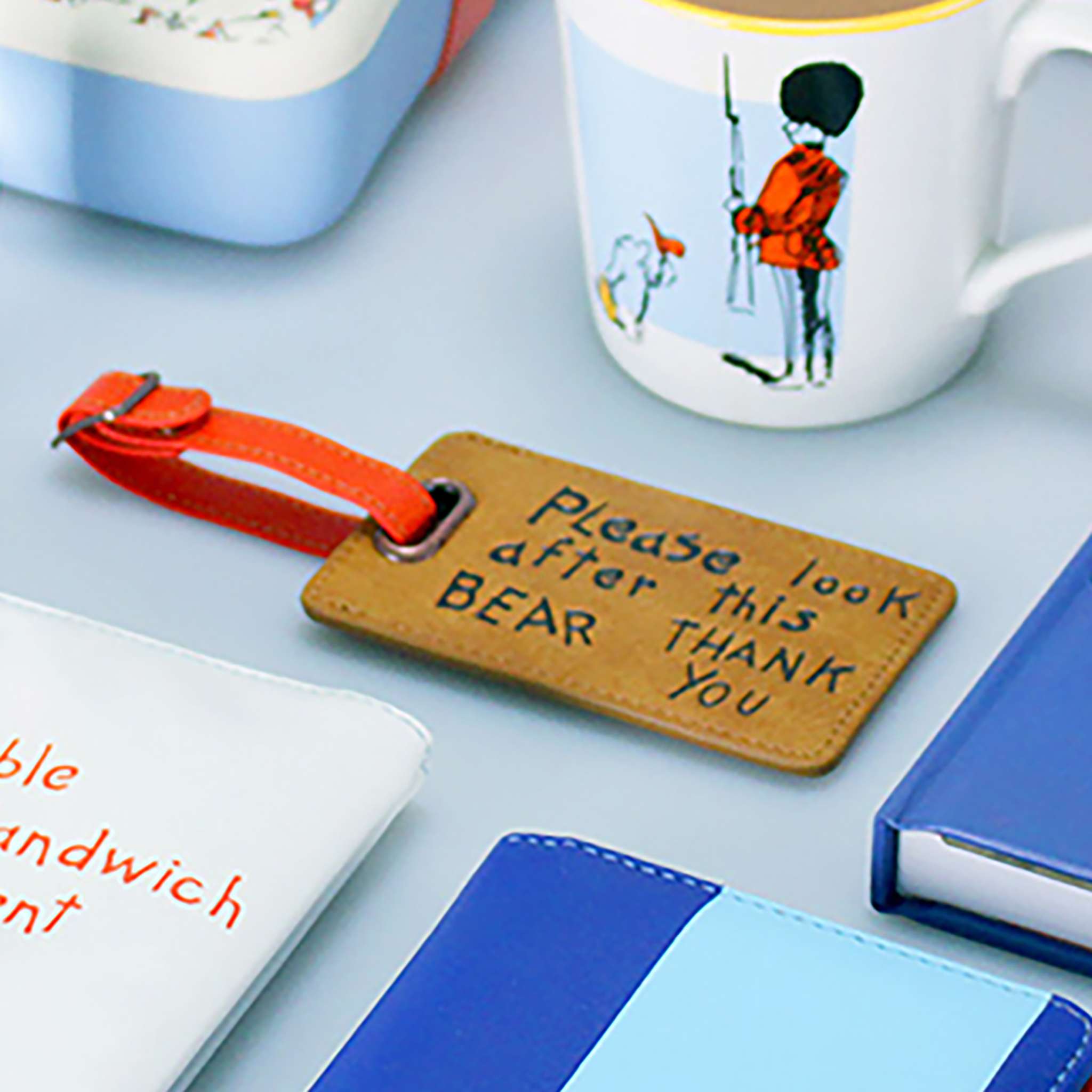 Paddington Look After This Bear étiquette bagage marron