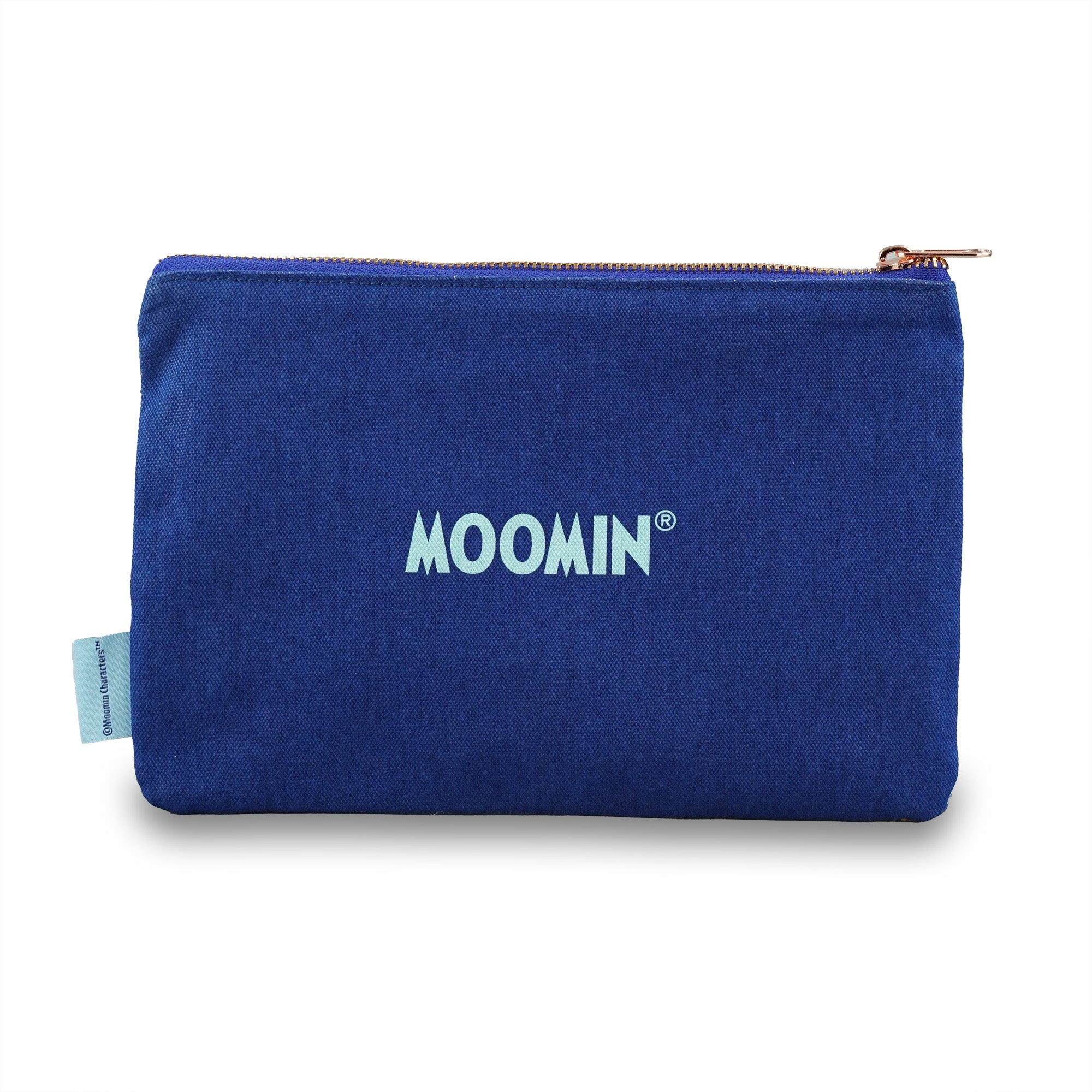 Moomin Riviera trousse voyage 24 cm coton recyclé bleu