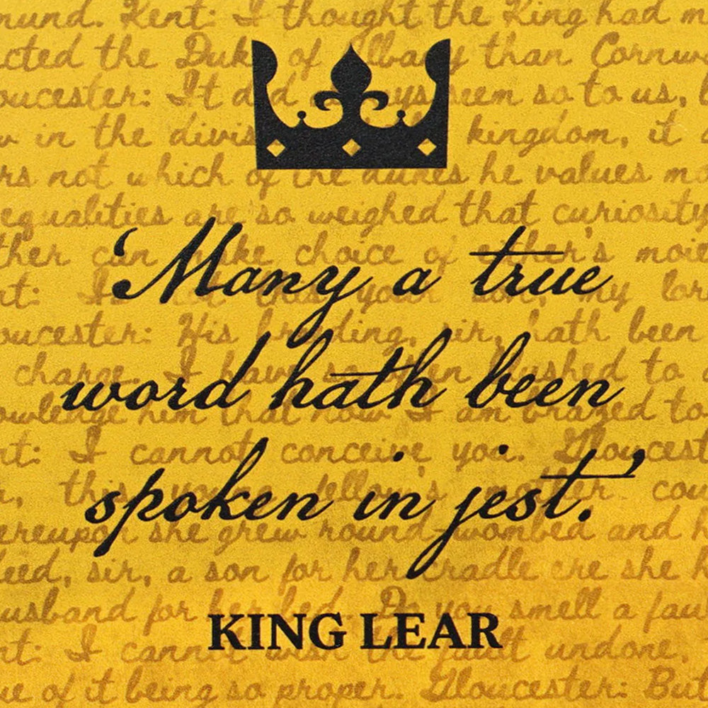 Shakespeare King Lear dessous de verre céramique jaune
