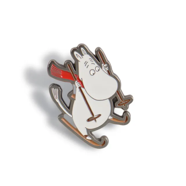 Moomin Winter pin's émail blanc carte 8,5 cm