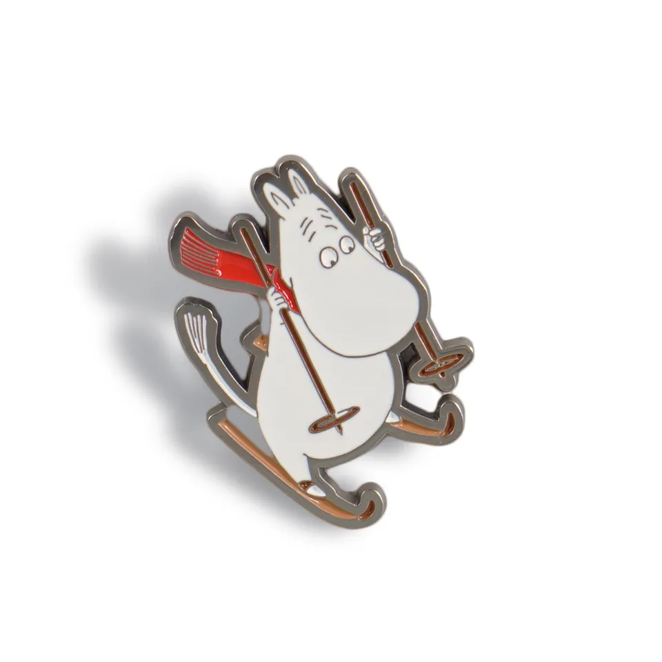 Moomin Winter pin's émail blanc carte 8,5 cm