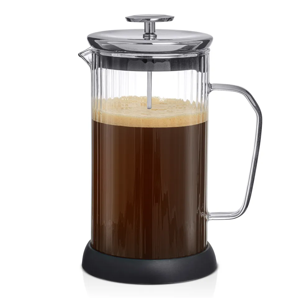 JoyJolt cafetière à piston cannelée 33.8 oz verre