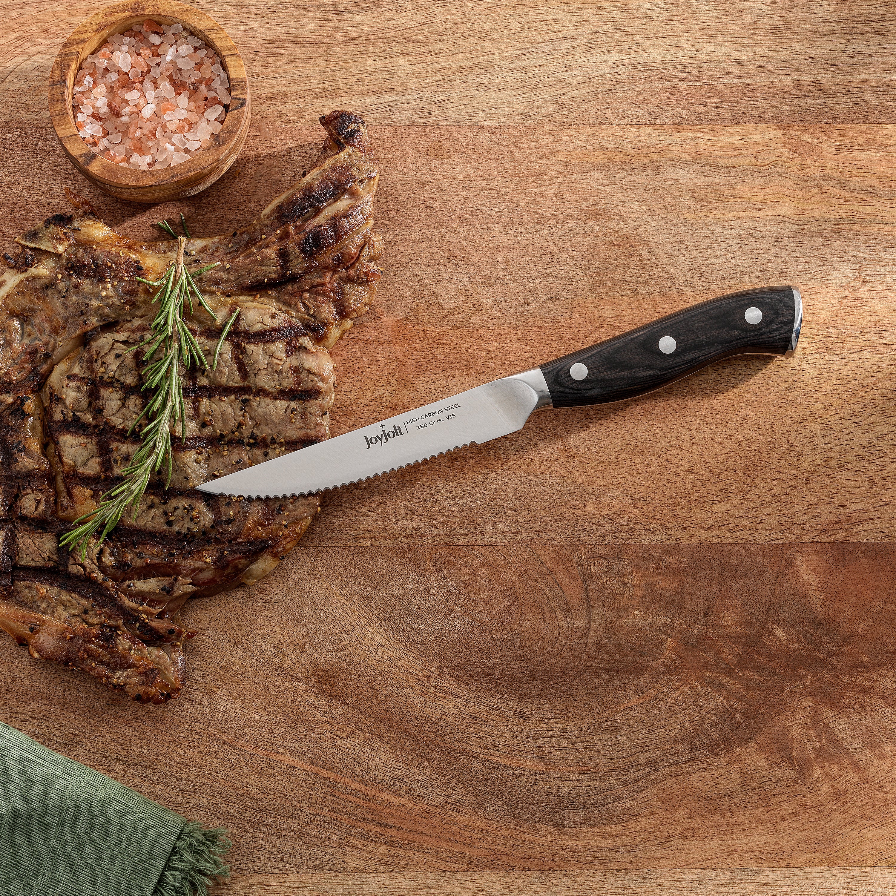 JoyJolt couteaux steak haute carbone lot de 4