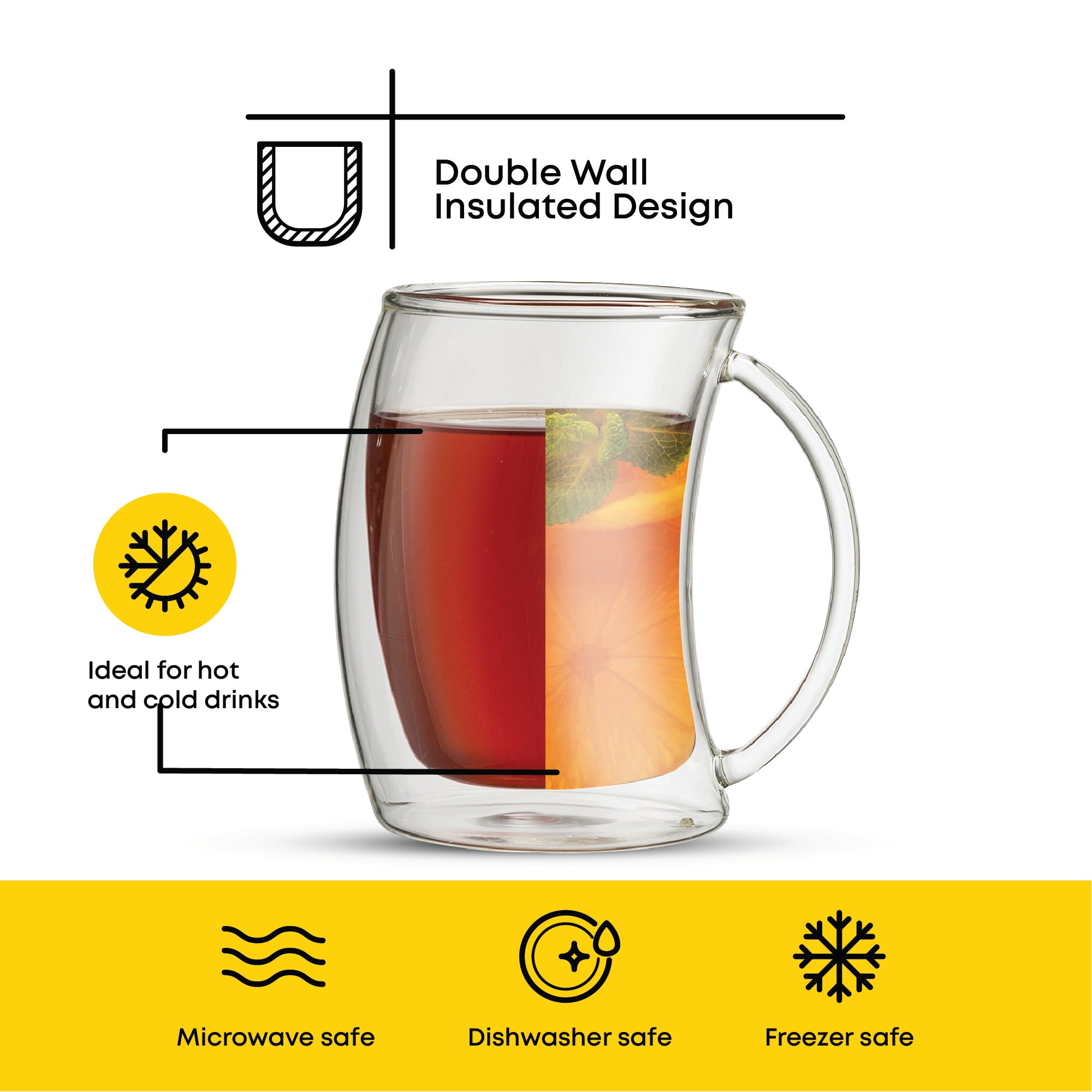 JoyJolt Caleo verres café double paroi 10 oz x2