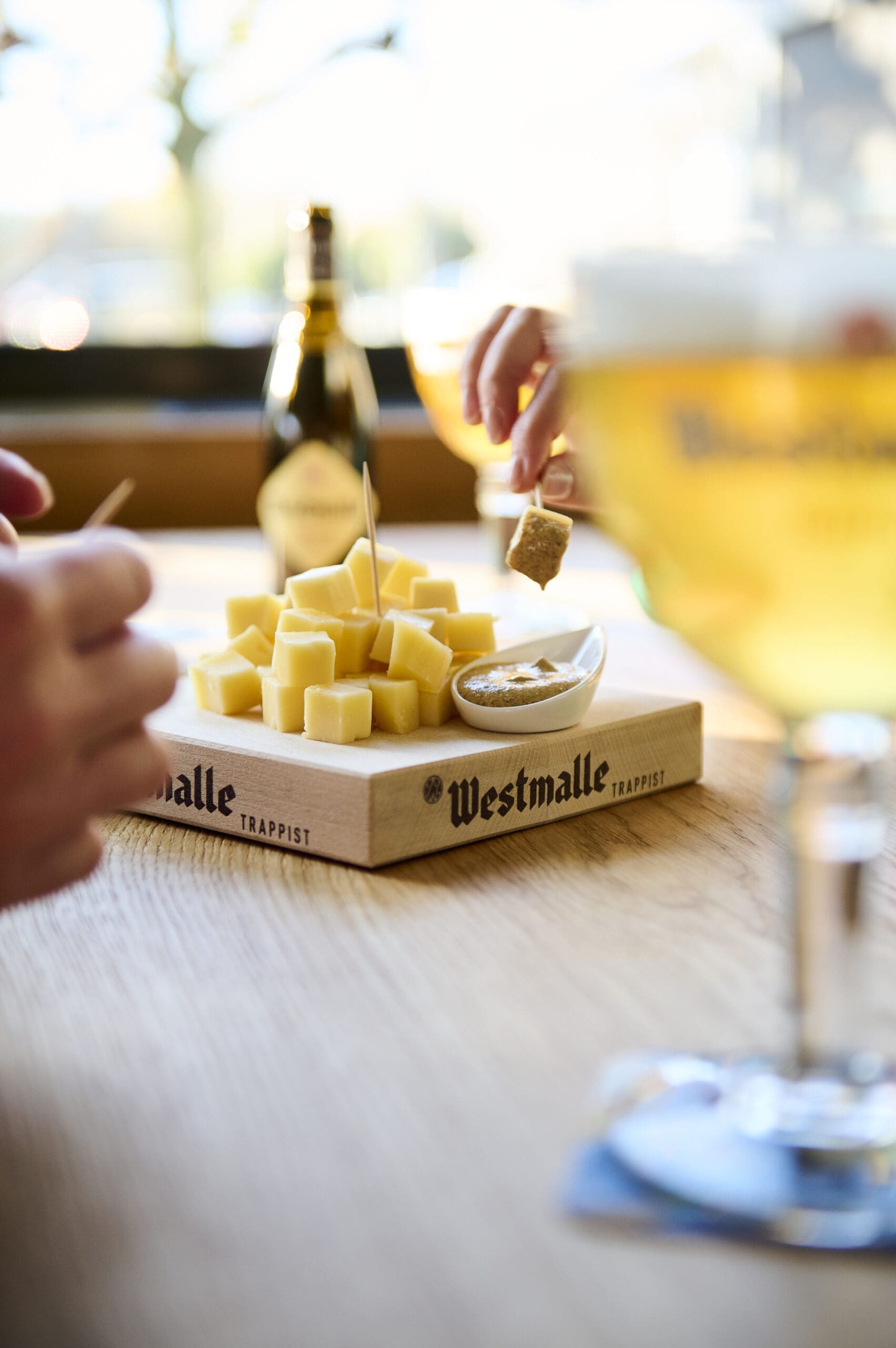 Westmalle planche fromage bois hêtre 17,5 cm