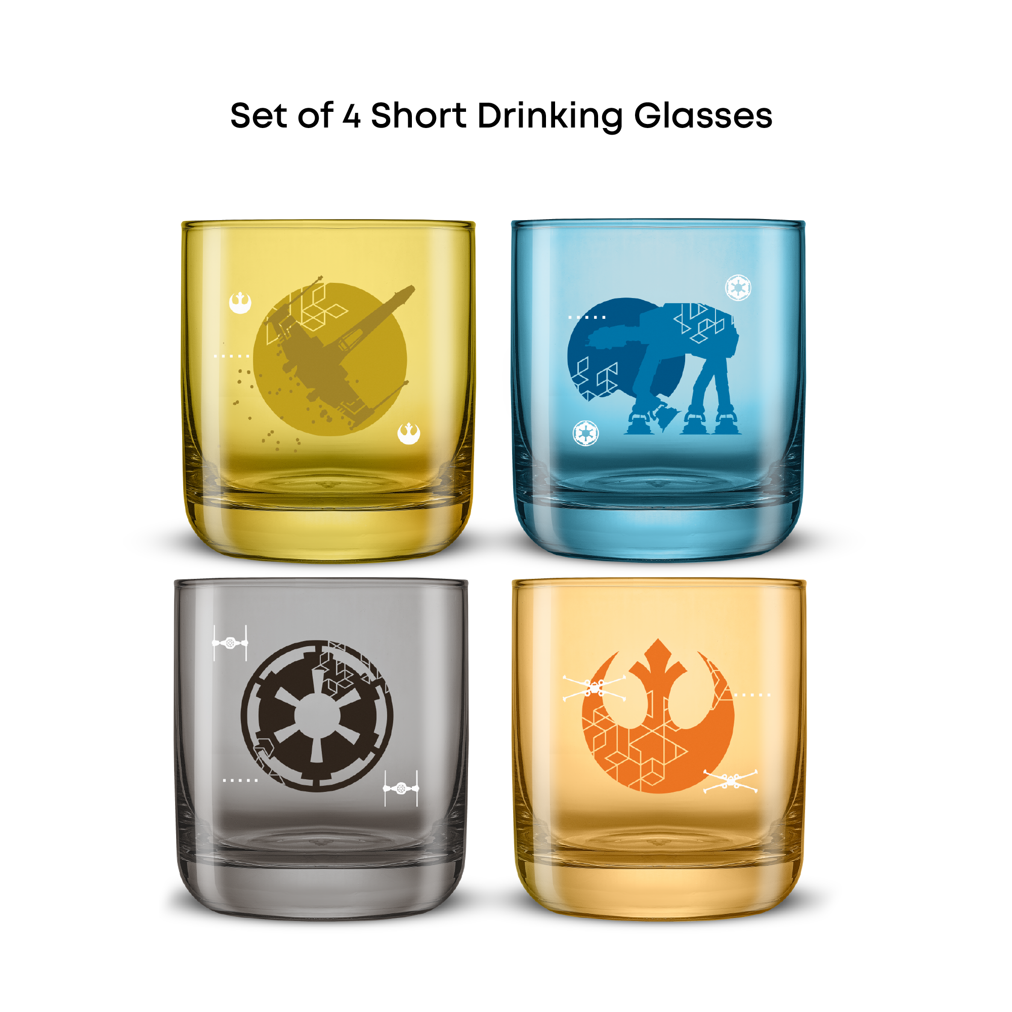 JoyJolt Star Wars Galactic Icons verres whisky 4 x 30 cl