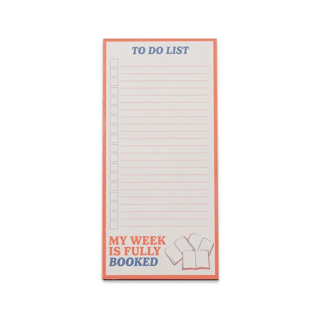 Pulteney Press Fully Booked bloc mémo magnétique orange