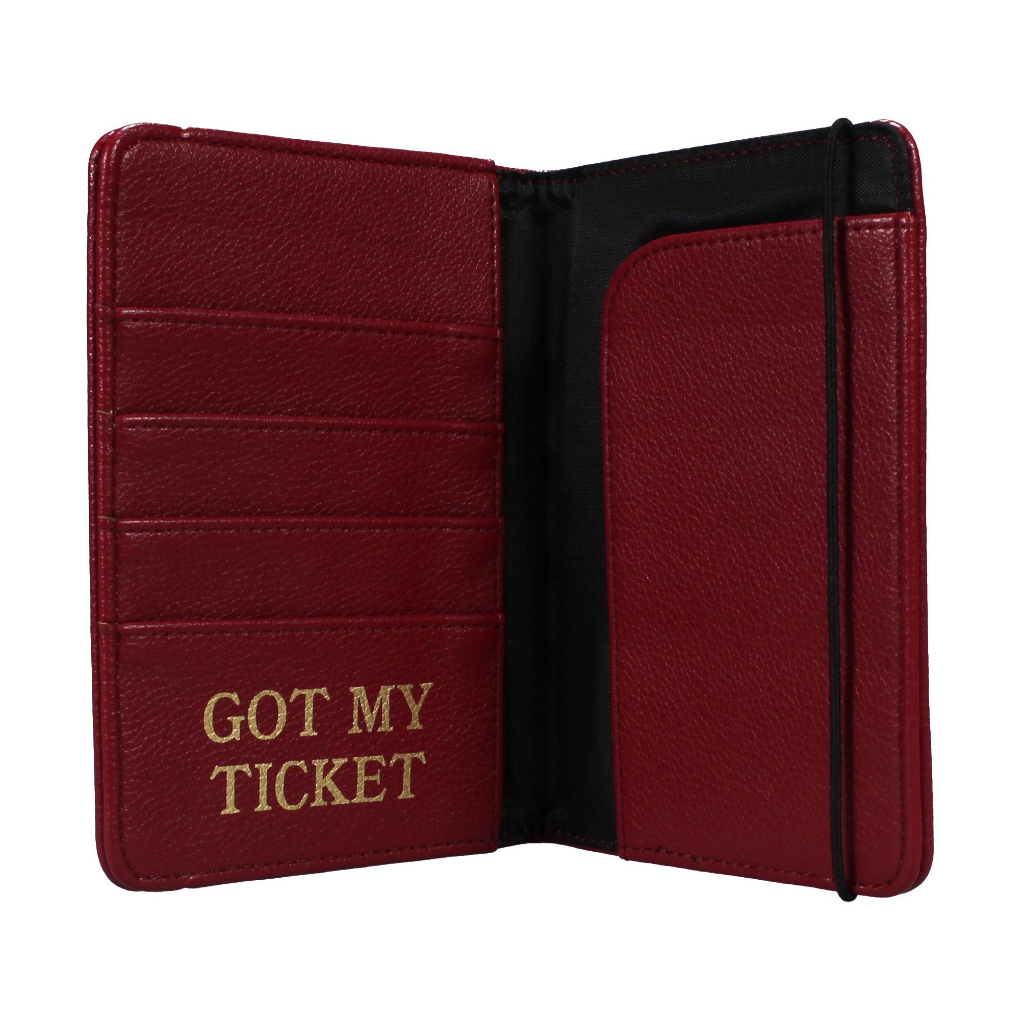 HMB Harry Potter Platform 9 3/4 étui passeport cuir vegan rouge