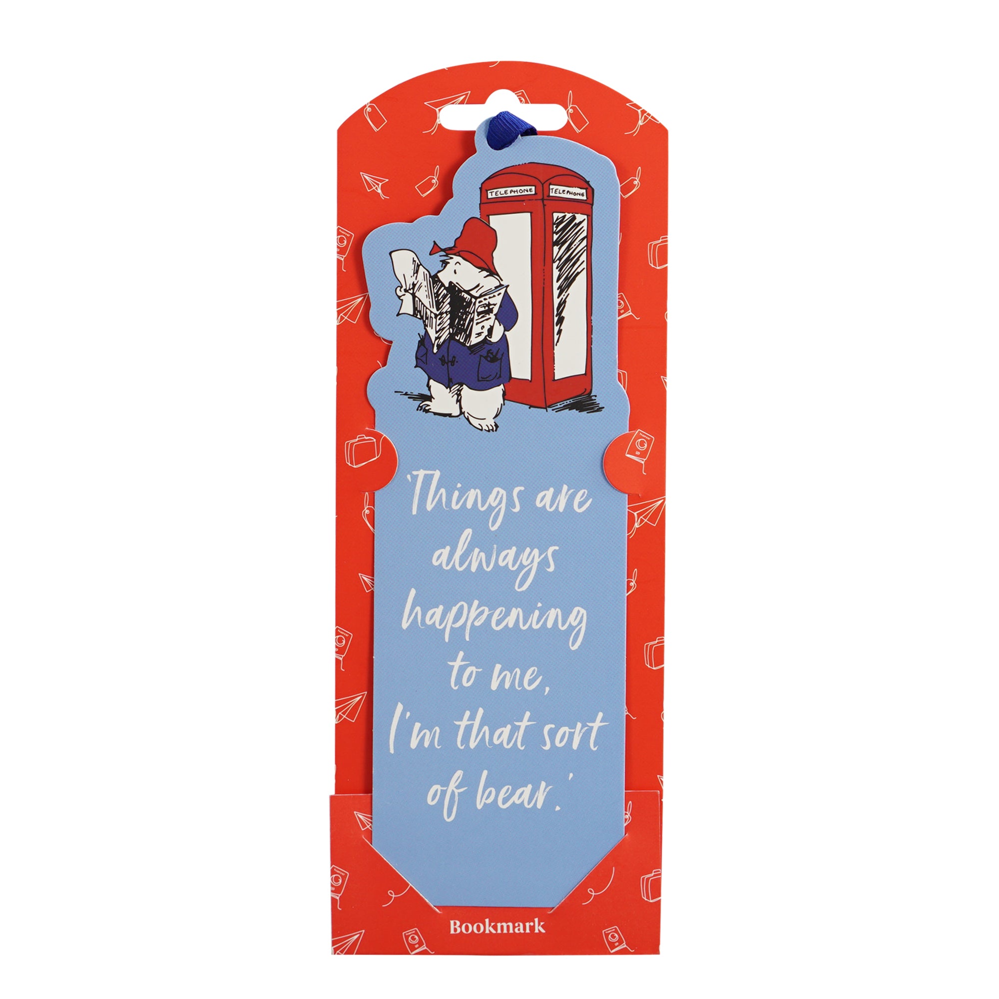 Paddington Bear Phone Box MARKPA04 marque-page bleu 18 cm
